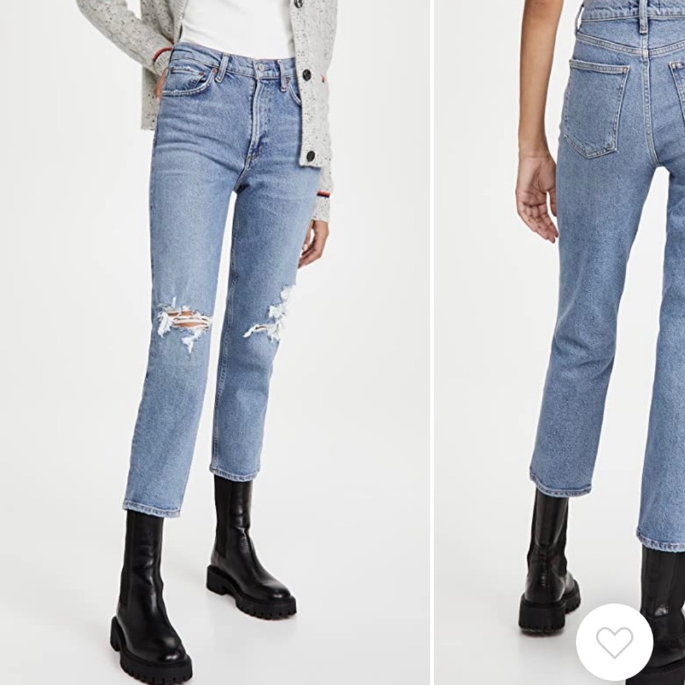 AGOLDE Wilder Jeans. Sz 27. Color: whiplash. NWT